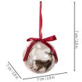 Weihnachtskugeln Hirschmotiv Kunststoff mit Aufhängeband 7cm 4er-Set | Floristik24.ch