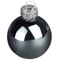 Christbaumkugeln aus Glas Grün Perlmuttgrau Ø5cm 24 St | Floristik24.ch