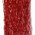 Floristik24 Christbaumschmuck Weihnachten, gewelltes Lametta Rot schimmernd 50cm