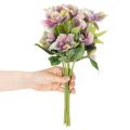 Künstliche Christrose Bund violett 35 cm 6 Stiele für Innenbereich | Floristik24.ch