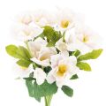 Floristik24 Künstlicher Christrosen-Bund 35cm Rosa-Weiss Kunststoff 6-Stück