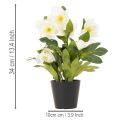 Christrose im schwarzen Topf 34 cm künstlich Weiss | Floristik24.ch