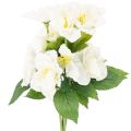 Floristik24 Kunstblume Christrose weiss Bund 36 cm Kunststoff für Weihnachten