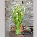 Floristik24 Grasbund mit  Blüten und Schmetterlingen weiß/gelb 70cm