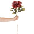 Kunstblume Dahlie aus Seidenstoff Rot mit Stiel 68cm | Floristik24.ch