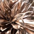 Künstliche Dahlie langstielig mit zwei Blüten 75 cm Metallic Champagner | Floristik24.ch