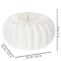 Wabenpapier Kürbis rund 24 cm weiss für Trockenblumen und Herbstdeko, 4 Stück | Floristik24.ch