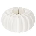 Floristik24 Papier-Dekokugel Kürbisform 34cm Weiss 2er-Set