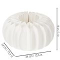 Papier-Dekokugel Kürbisform 34cm Weiss 2er-Set | Floristik24.ch