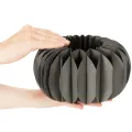 Wabenpapier Kürbis aus Papier, dunkelgrau, 24 cm, 4er-Set | Floristik24.ch