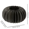 Wabenpapier Kürbis aus Papier, dunkelgrau, 24 cm, 4er-Set | Floristik24.ch