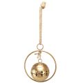 Deko Glocke Gold Schelle Hängedeko Metall Natur Ø14cm | Floristik24.ch