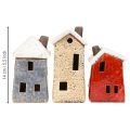 Deko Häuschen Keramik Creme Rot Grau 10/12/13,5cm 3 St | Floristik24.ch