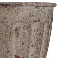 Deko Pokal Übertopf Antik Look Grau Braun Ø13cm H19cm | Floristik24.ch