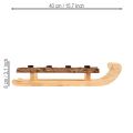 Deko Schlitten Holz Rinde 4 Stabkerzenhalter 40×12,5cm | Floristik24.ch