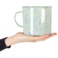 Deko Pflanztopf aus emailliertem Metall Ø13 cm H12 cm mit Mandala-Motiv | Floristik24.ch