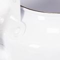 Deko-Teekessel Übertopf Metall 8,6cm x 16cm Weiss Shabby Chic Vintage Blumenvase | Floristik24.ch