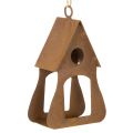 Floristik24 Deko-Vogelhaus aus Metall, Rostoptik, 17,5 cm, zum Aufhängen