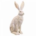 Deko Kaninchen sitzend Dekofiguren Hasenpaar H37cm 2St