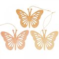 Deko Schmetterlinge Dekohänger Orange/Rosa/Gelb 12cm 12St