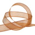 Dekoband mit Lurexstreifen Kupfer 25mm 20m | Floristik24.ch