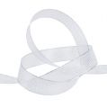 Dekoband mit Lurexstreifen Silber 25mm 20m | Floristik24.ch