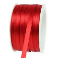 Floristik24 Geschenk- und Dekorationsband 6mm x 50m Hellrot