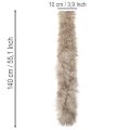 Fellband künstlich Dekorationsband beige-braun 10x140cm 3 Stück | Floristik24.ch