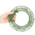Grüner Kranz aus Metall-Drahtgeflecht 19 cm für kreative Dekorationen, 2 Stück | Floristik24.ch