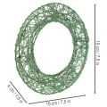 Grüner Kranz aus Metall-Drahtgeflecht 19 cm für kreative Dekorationen, 2 Stück | Floristik24.ch