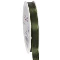 Floristik24 Geschenkband Taftband moosgrün 15mm 50m für Dekoration und Basteln