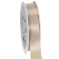 Floristik24 Dekoband Satin Beige 25mm x 50m für Dekoration und Geschenkverpackung