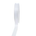 Floristik24 Dekorationsband Weiß 15mm 50m