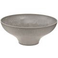 Dekoschale mit Fuß Pflanzschale rund Grau Ø19cm H8cm | Floristik24.ch