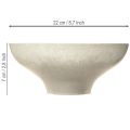 Dekoschale mit Fuß Plastikschale rund Creme Ø19cm H8cm | Floristik24.ch
