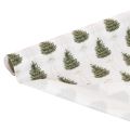 Dekostoff Weihnachten Meterware 35x120cm 2 Rollen mit Tannenbäumen und Schleifen | Floristik24.ch