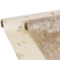 Floristik24 Tischläufer Schleifenmuster 35x120cm Polyester Beige Creme 2er Set