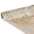 Tischband aus Polyester 120x35 cm mit goldenen Schleifenmotiven Beige Creme | Floristik24.ch