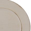 Dekoteller Kunststoff Deko Plastikteller Grau Braun Ø33cm | Floristik24.ch