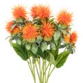 Floristik24 Künstliche Färberdistel orange 55cm 4 Stiele aus Kunststoff und Textil