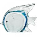 Floristik24 Doktor-Fisch Figur aus Glas mit Glitzer 14cm