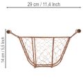 Drahtkorb rund Ø22cm mit Holzgriffen Metallkorb Rostoptik für Dekoration | Floristik24.ch