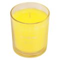 Floristik24 Duftkerze im Glas Sommer Duft Frangipani Gelb H8cm