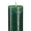 Durchgefärbte Kerzen Dunkelgrün Stabkerzen 34x300mm 4 St | Floristik24.ch