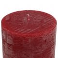 Durchgefärbte Kerzen Dunkelrot 60x100mm 4 St | Floristik24.ch