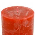 Durchgefärbte Kerzen Orange 60x80mm 4St | Floristik24.ch