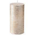 Floristik24 Durchgefärbte Kerzen Platin 50x100mm 4 St