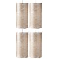 Durchgefärbte Kerzen Platin 50x100mm 4 St | Floristik24.ch