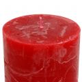 Durchgefärbte Kerzen Rot 60x80mm 4St | Floristik24.ch