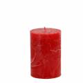 Floristik24 Durchgefärbte Kerzen Rot 70x100mm 4St